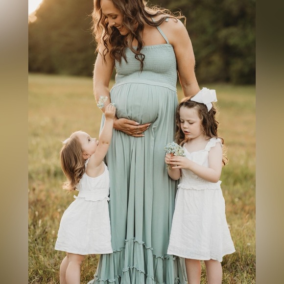 Pinkblush smocked top open back maxi halter dress nwot - Picture 5 of 6